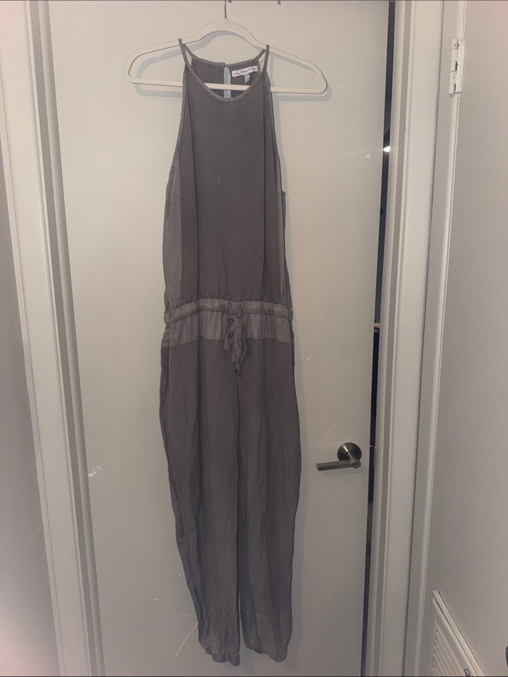 Young Fabulous & Broke Mauve-Taupe Halter Jumpsuit